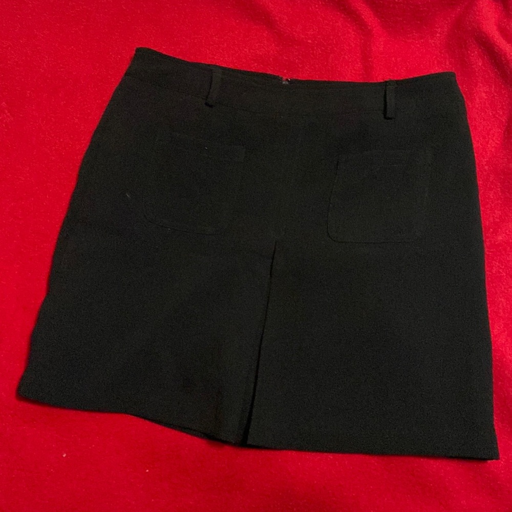 Forever 21 lined zipped partial pleated mini skirt with two pockets & belt loops